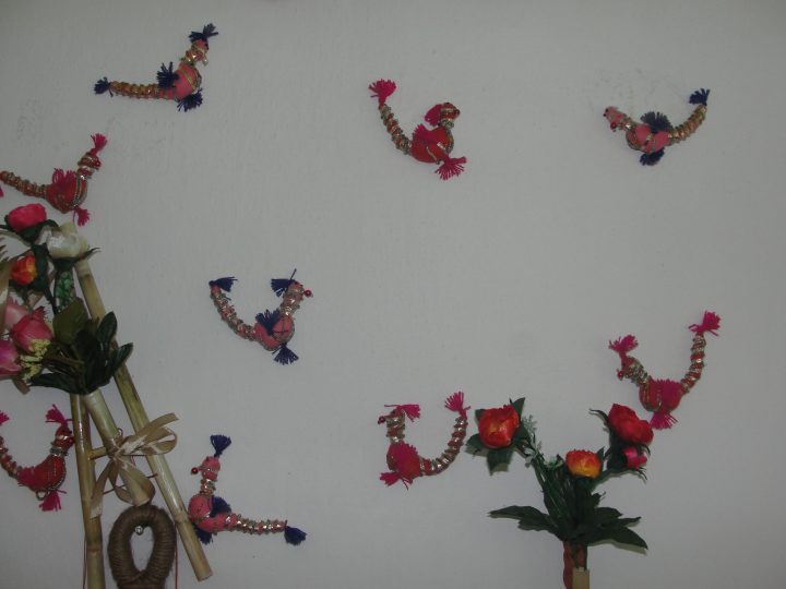 Decoration pieces made by girls at the Center for Street Children at SPARC