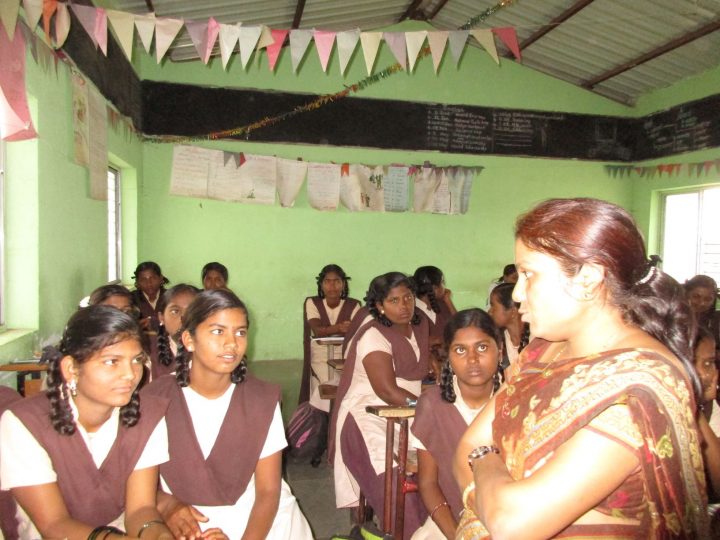 Dr. Sejal Modase giving information to Girls